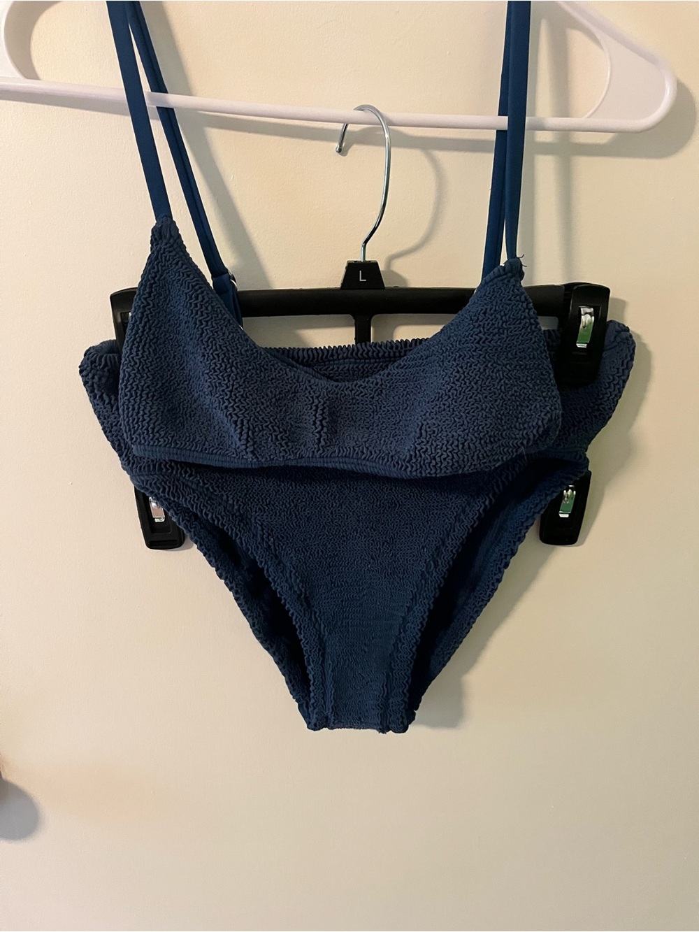 Elysiian Swim One Size Crinkle Bikini Swimsuit